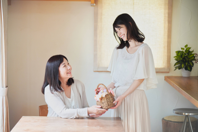 訪問美容の施術風景